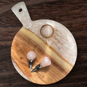 12" Rose Quartz Dream Catcher Serving Board