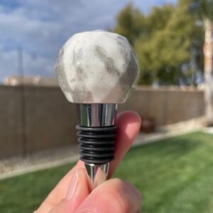 Wine Bottle Stopper (Silver Marbled)
