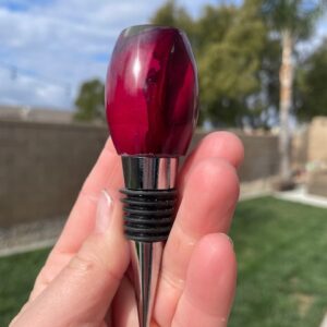 Red Rose Petal Wine Bottle Stopper