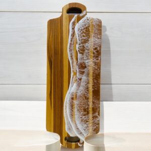 Large Wood Clear Ocean Serving Board (19")