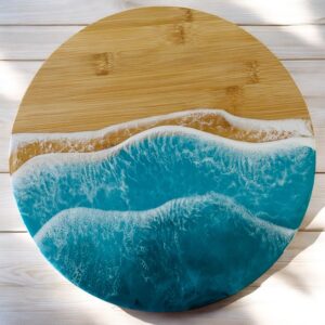 Bamboo Ocean Round Serving Board (12")