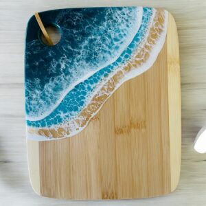 Large Bamboo Ocean Serving Board (14" x 11")