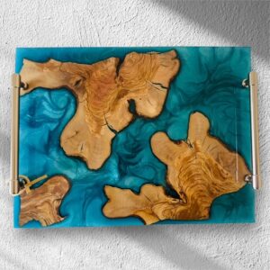 Turquoise Waters Olive Wood Serving Board