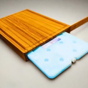 Teak Latitude Board 15" x 11.5" (1 Ice Brick Included)