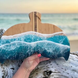 Mermaid/Whale Tail Ocean Bamboo Serving Board