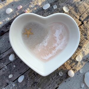 Ceramic Coral Ocean Wave Trinket Dish