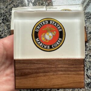 USMC Wood/Resin Coasters