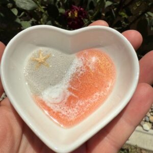 Ceramic Coral Ocean Wave Trinket Dish