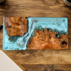 Ocean Cliff Olive Wood/Resin Serving Board (18" x 12" )