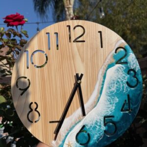 12" Ocean Clock- Deep Teal