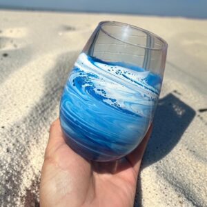 Deep Blue Ocean Wine Glass 21oz