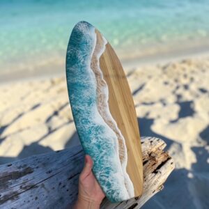 Teal Bamboo Ocean Surfboard (23") Full Wave
